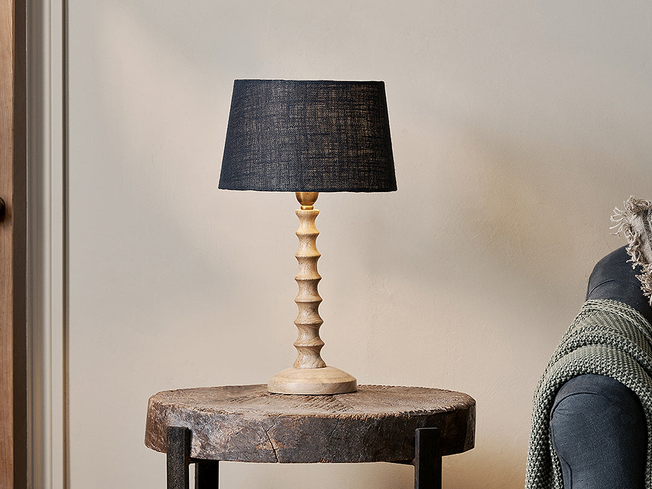 Avisa Mango Wood Bedside Table Lamp