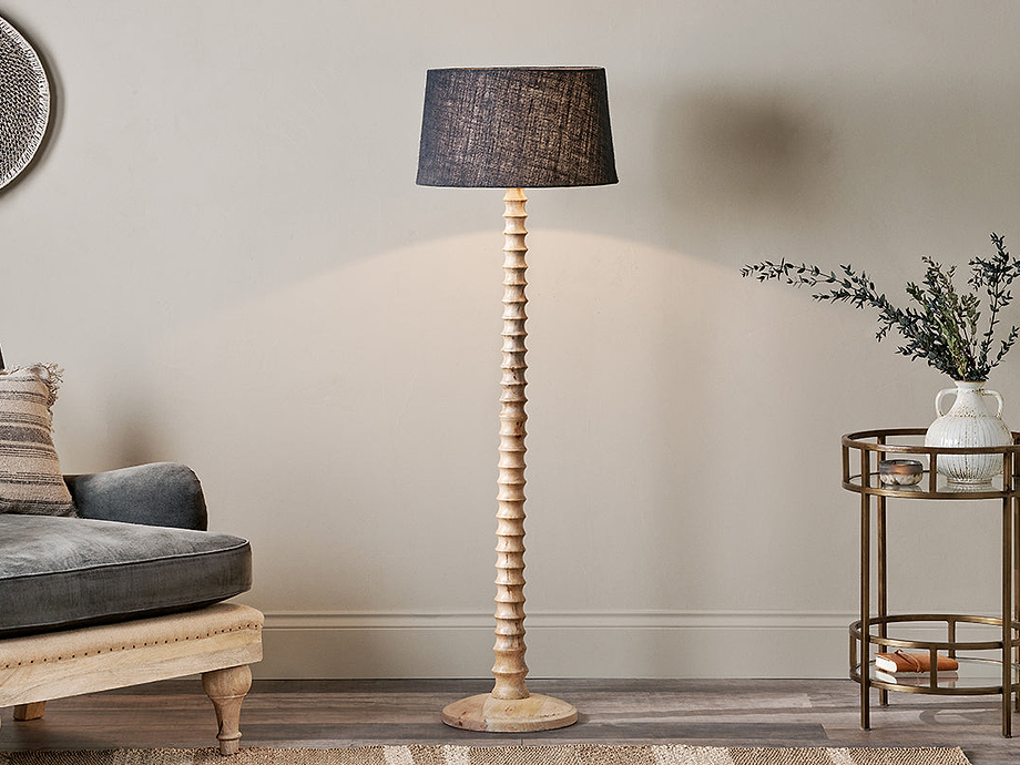 Avisa Mango Wood Floor Lamp
