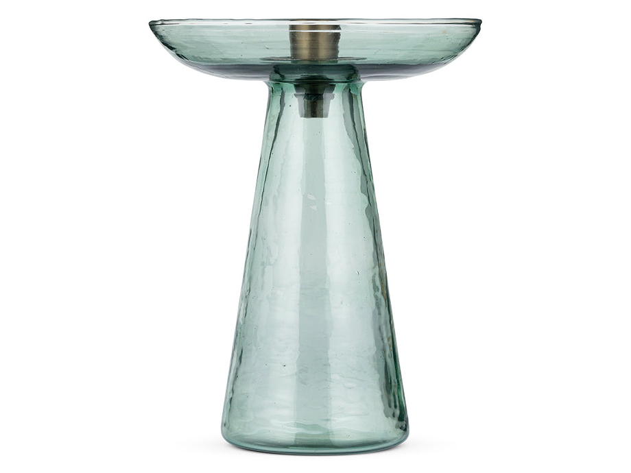 Avyn Recycled Glass Candle Holder - Sage Green