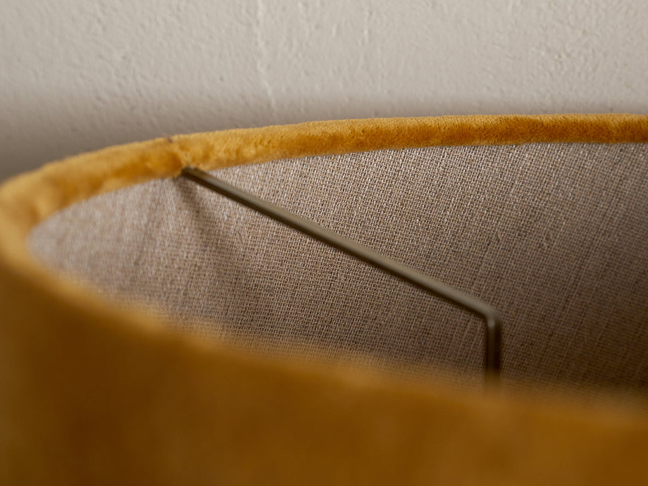 Batakha Velvet & Linen Lampshade - Dark Ochre