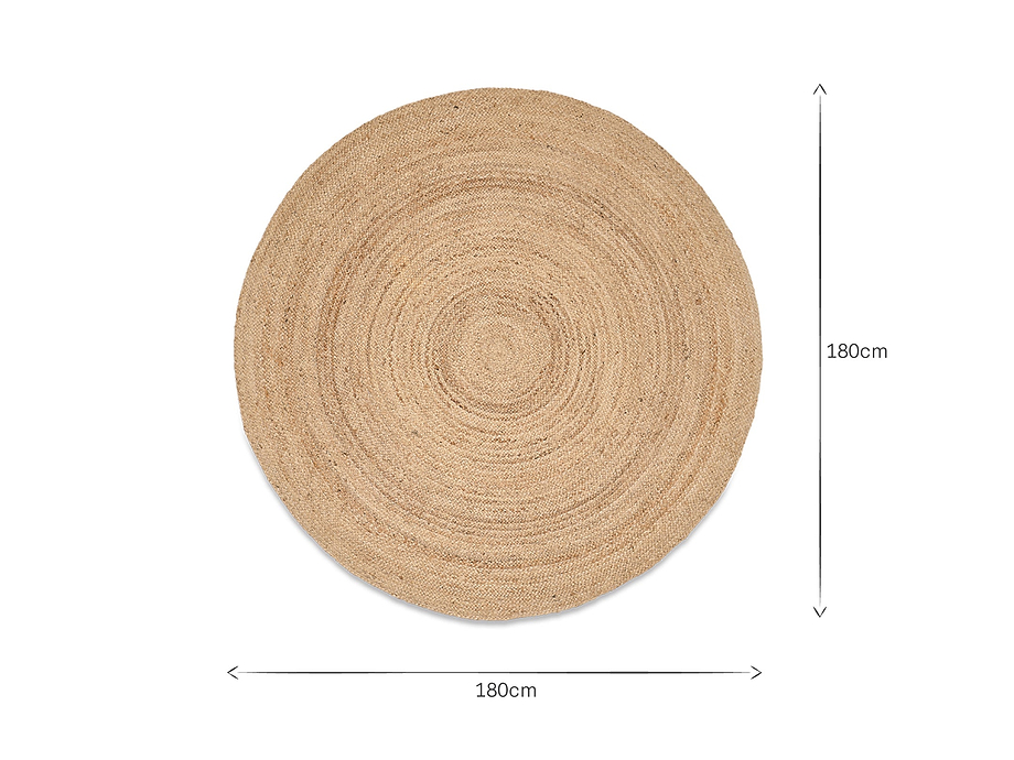Braided Hemp Rug - Round