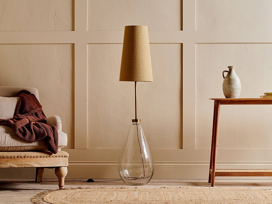 Baba Recycled Glass Floor Lamp - Clear