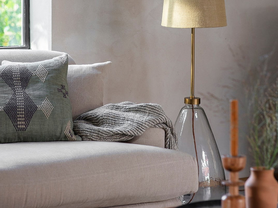 Baba Recycled Glass Floor Lamp - Clear