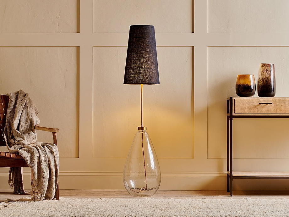 Baba Recycled Glass Floor Lamp - Clear