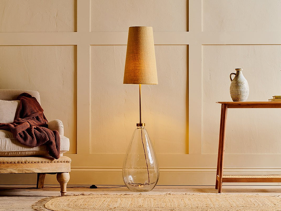 Baba Recycled Glass Floor Lamp - Clear