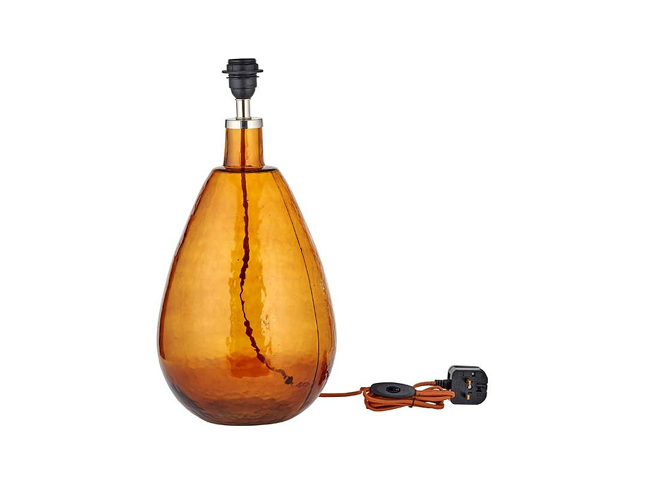 Baba Recycled Glass Lamp - Burnt Amber - Large Tall