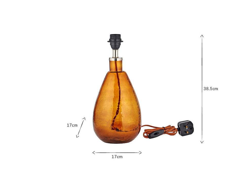 Baba Recycled Glass Lamp - Burnt Amber - Small Tall