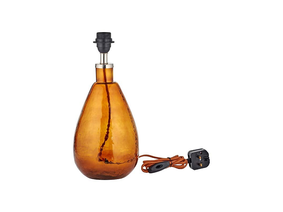 Baba Recycled Glass Lamp - Burnt Amber - Small Tall