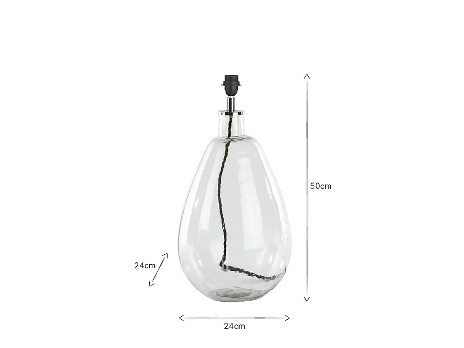 Baba Recycled Glass Lamp - Clear - Large Tall