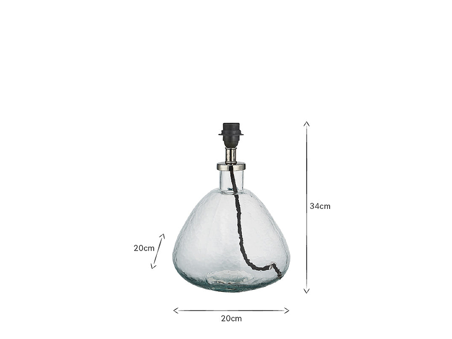 Baba Recycled Glass Lamp - Clear - Small Wide