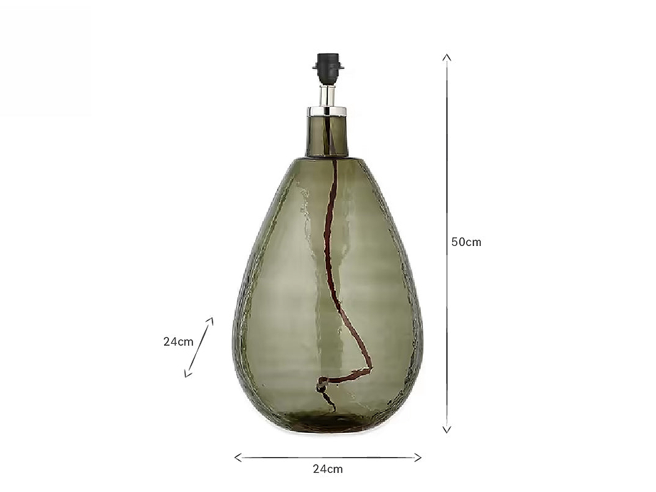 Baba Recycled Glass Lamp - Green - Large Tall