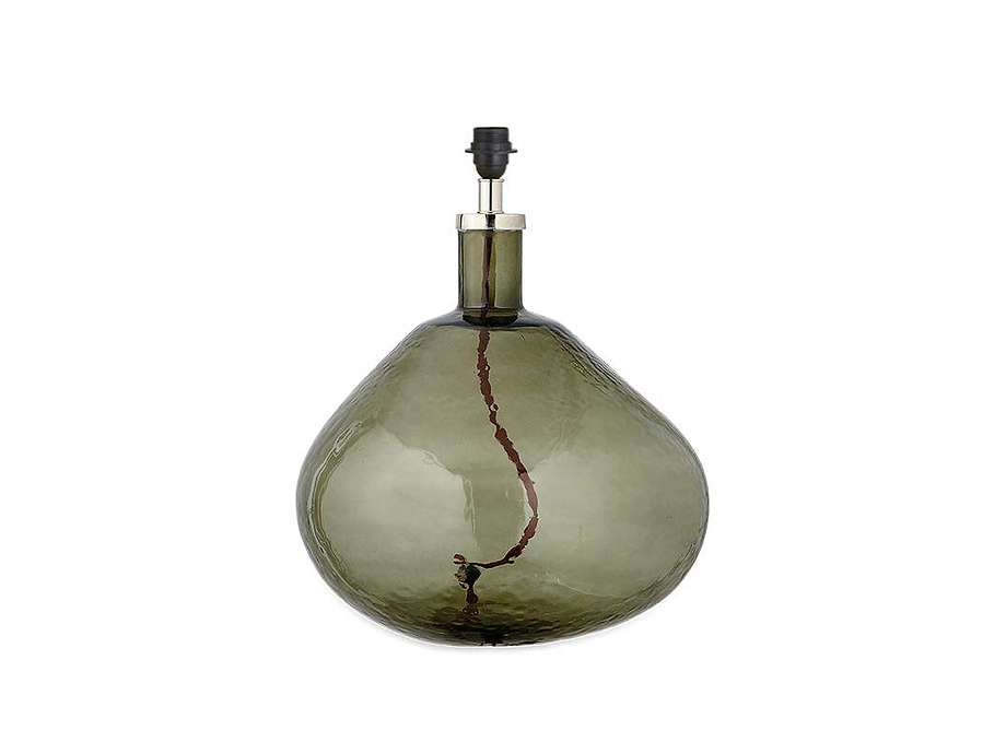 Baba Recycled Glass Lamp - Green - Large Wide