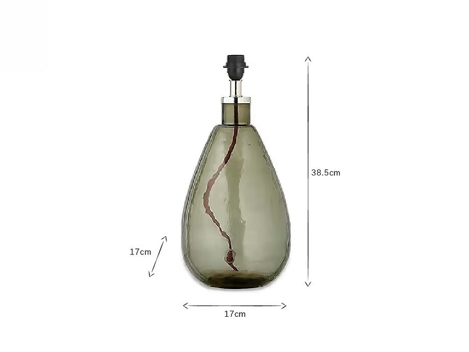 Baba Recycled Glass Lamp - Green - Small Tall