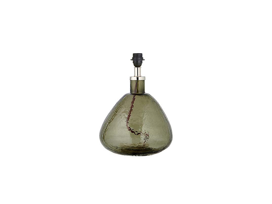 Baba Recycled Glass Lamp - Green - Small Wide