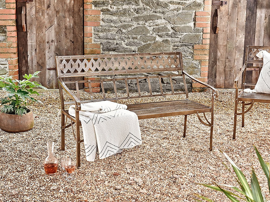 Bahula Decorative Iron Bench