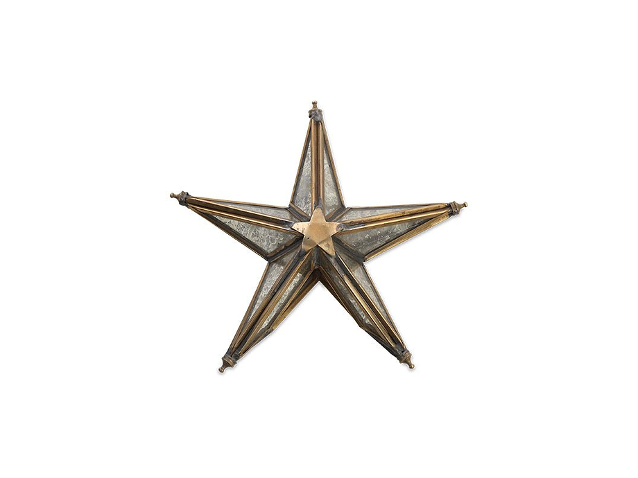 Bakara Star Tree Topper - Antique Brass