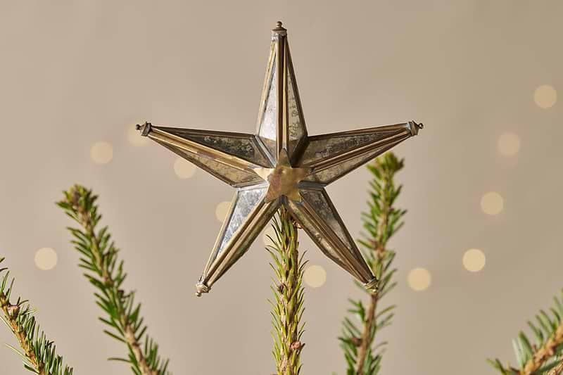 Bakara Star Tree Topper - Antique Brass-nkuku