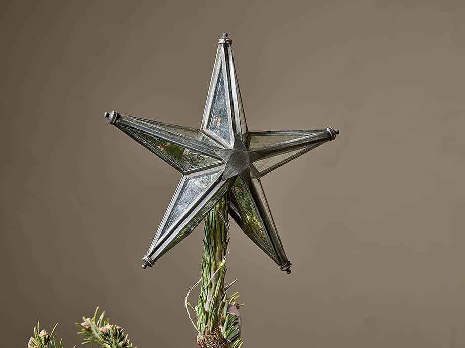 Bakara Star Tree Topper - Antique Silver