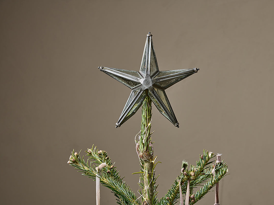 Bakara Star Tree Topper - Antique Silver