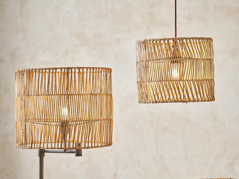 Banso Wicker Lampshade - Natural - Large