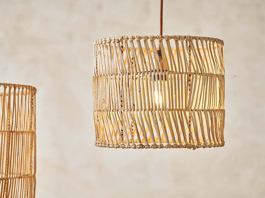 Banso Wicker Lampshade - Natural - Medium