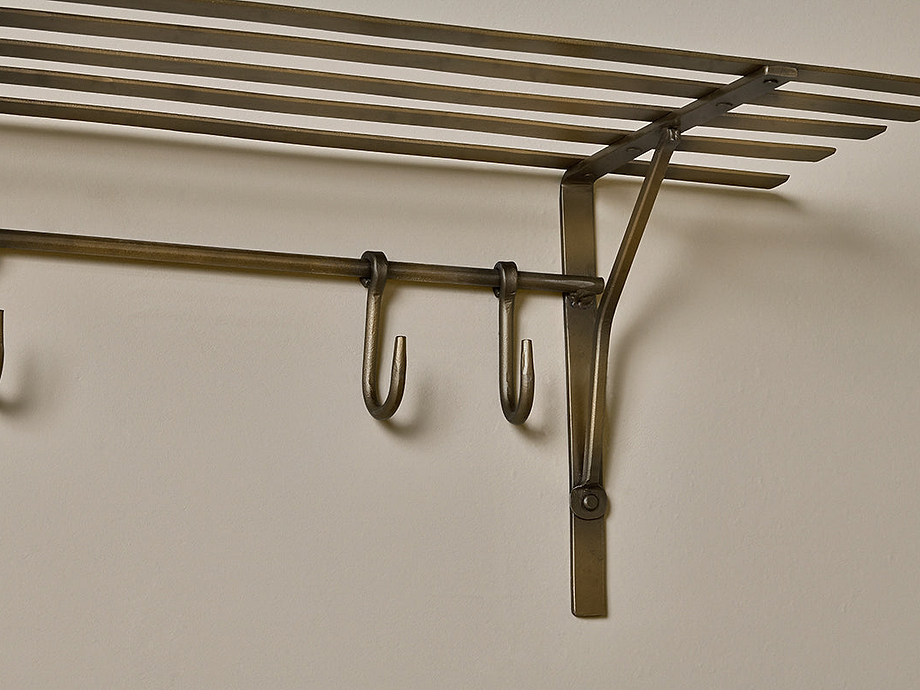Basti Iron Storage Shelf - Antique Brass