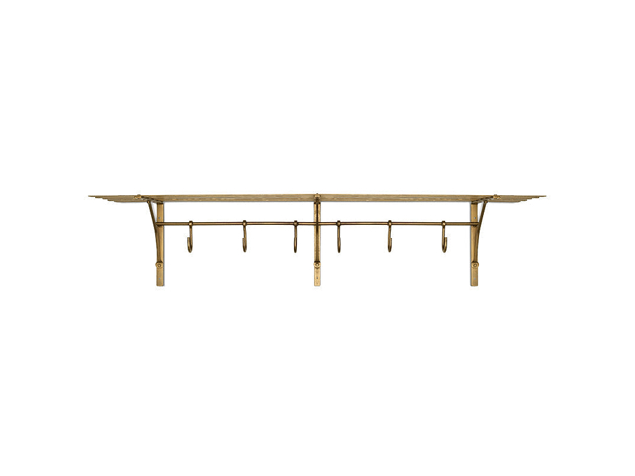 Basti Iron Storage Shelf - Antique Brass