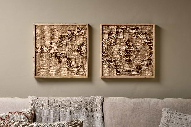 Bawal Hemp & Jute Wall Art - Natural-nkuku