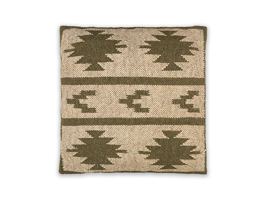 Bhumi Wool & Jute Cushion Cover - Moss Green