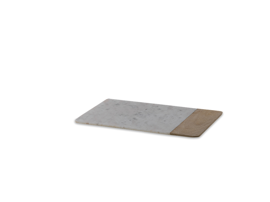 Bwari Long Marble Serving Board - White