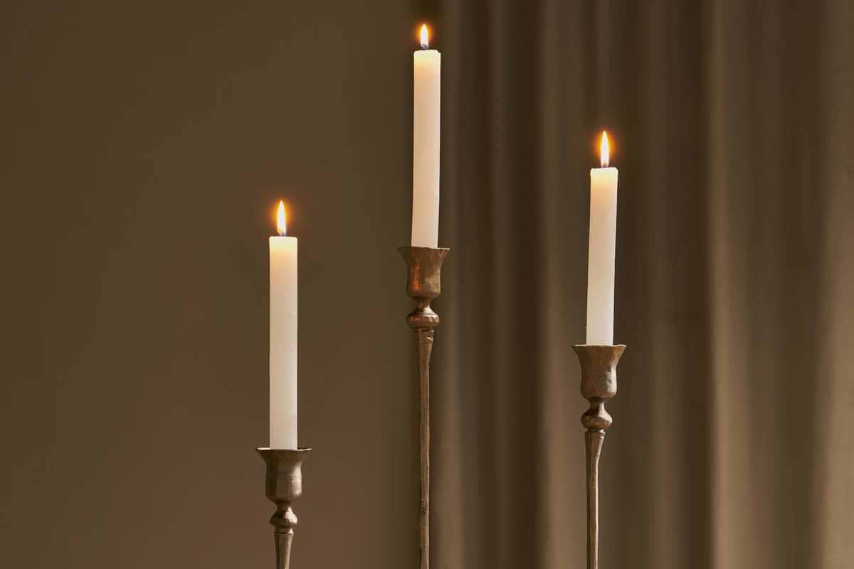 Chaipat Candlestick - Antique Brass