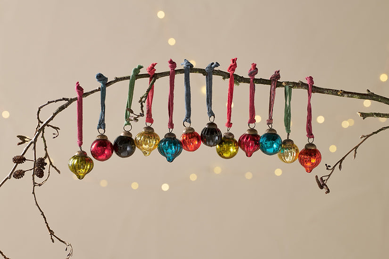 Dew Drop Baubles - Mixed Antique - (Set of 12)