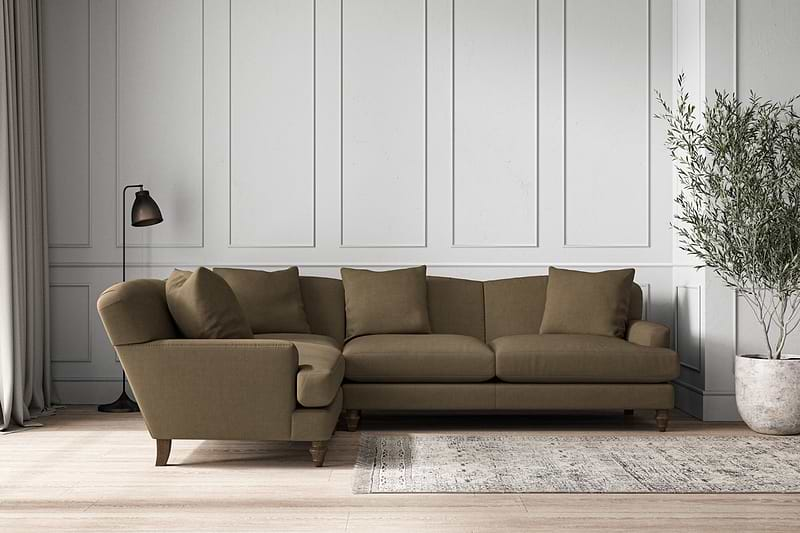 Deni Super Grand Left Hand Corner Sofa - Brera Linen Chestnut