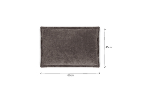 Dhara Velvet Cushion Cover - Charcoal