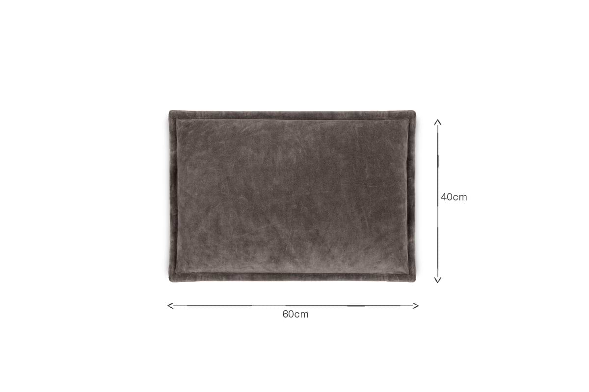 Dhara Velvet Cushion Cover - Charcoal