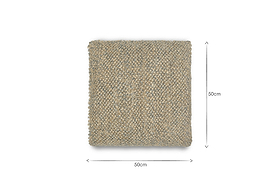 Paduna Jute & Cotton Cushion Cover - Soft Blue & Brown