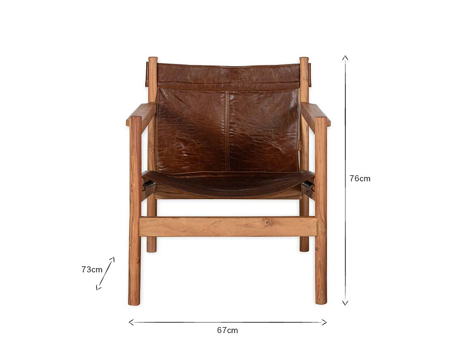 Dalibar Leather Lounger - Tan