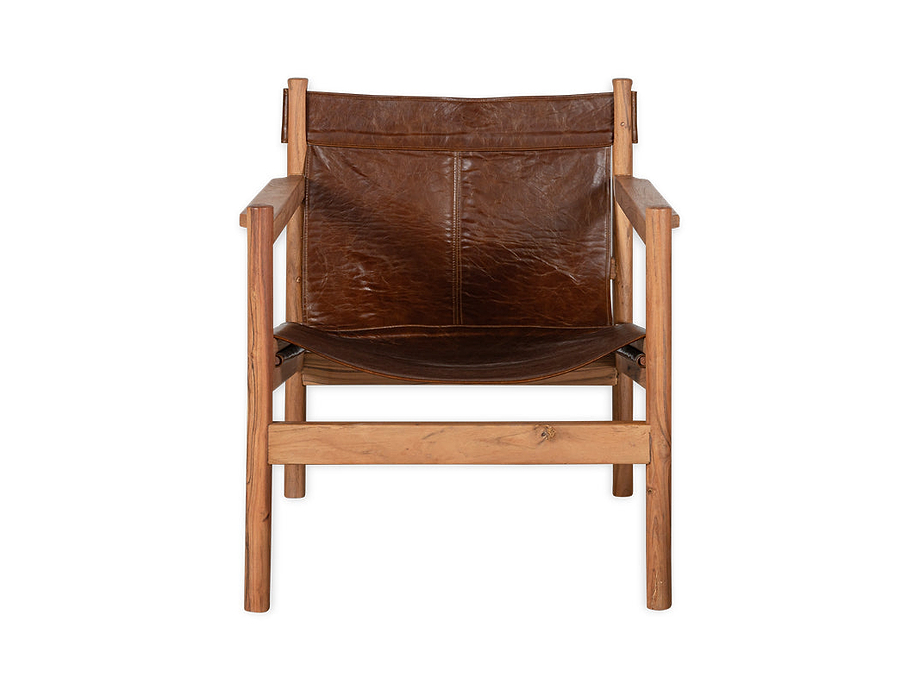 Dalibar Leather Lounger - Tan