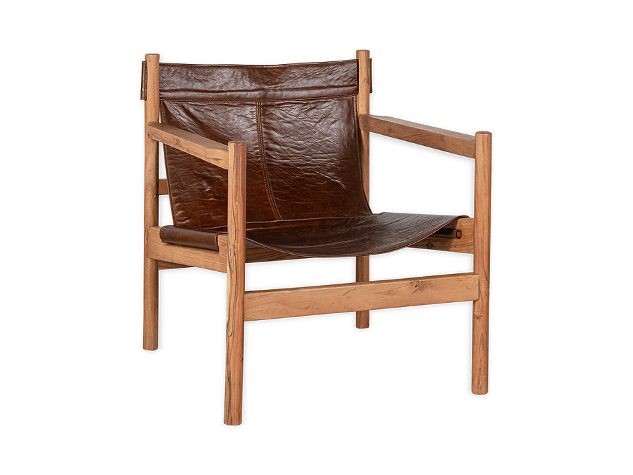 Dalibar Leather Lounger - Tan