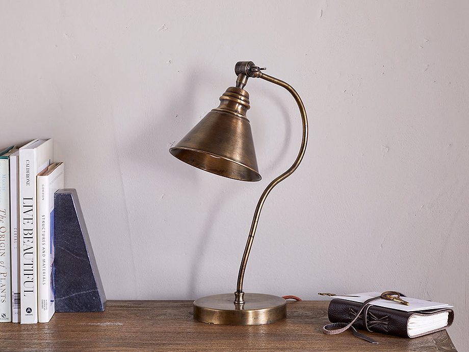 Damba Desk Lamp - Antique Brass