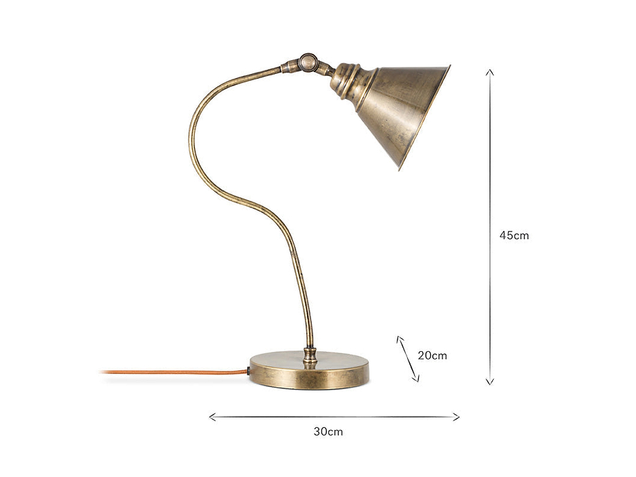 Damba Desk Lamp - Antique Brass