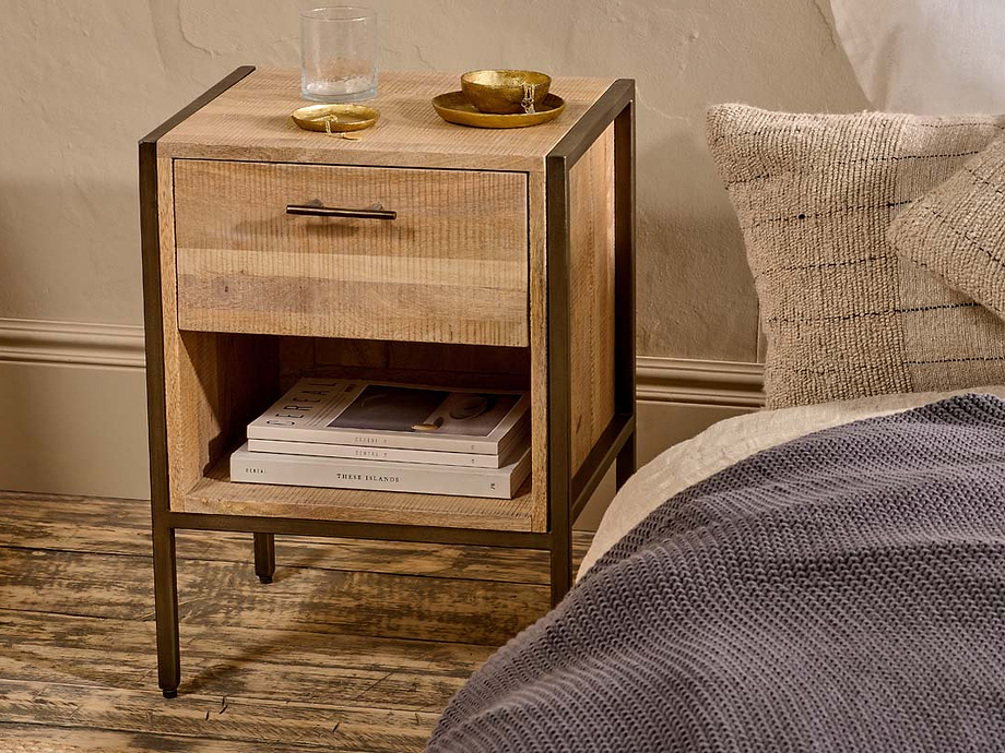 Dasai Mango Wood Bedside Table