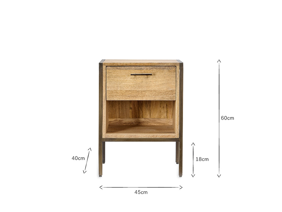 Dasai Mango Wood Bedside Table