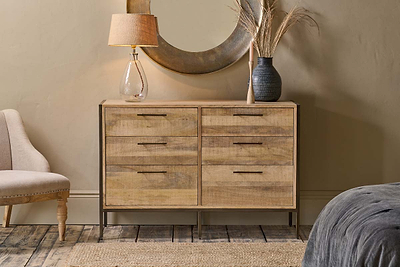 Dasai Mango Wood Chest of Drawers-nkuku