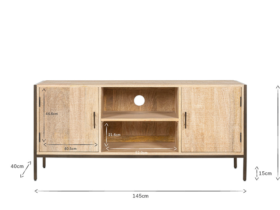 Dasai Mango Wood Media Unit