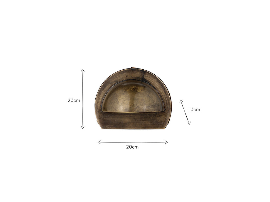 Datu Outdoor Wall Lamp - Antique Brass