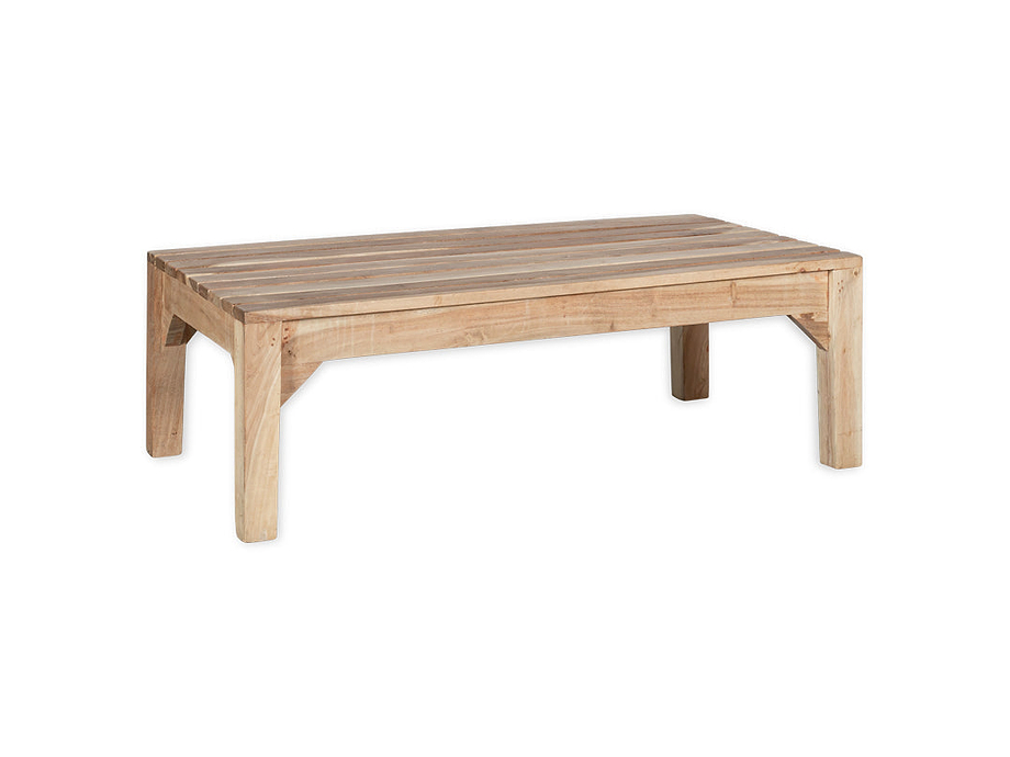 Deev Slatted Wooden Coffee Table - Natural