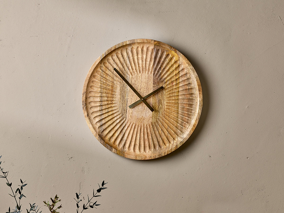 Deevena Mango Wood Clock