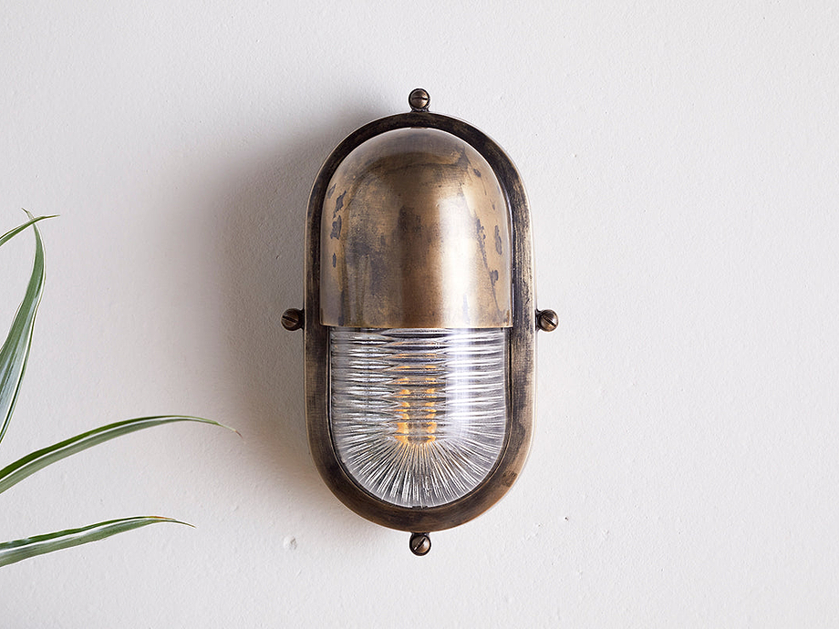Denaya Outdoor Wall Lamp - Antique Brass