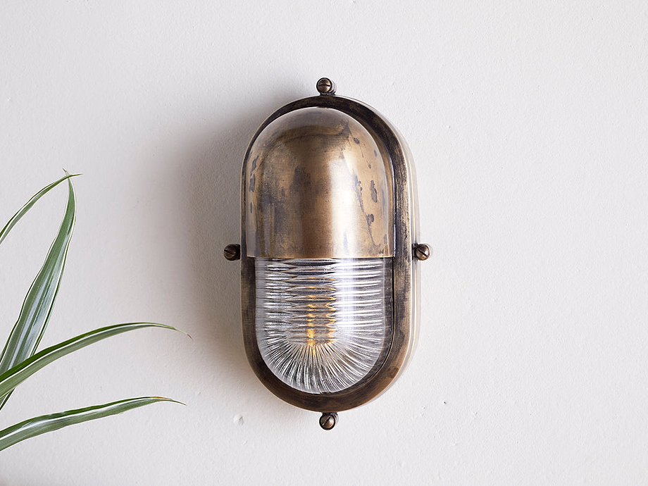 Denaya Outdoor Wall Lamp - Antique Brass